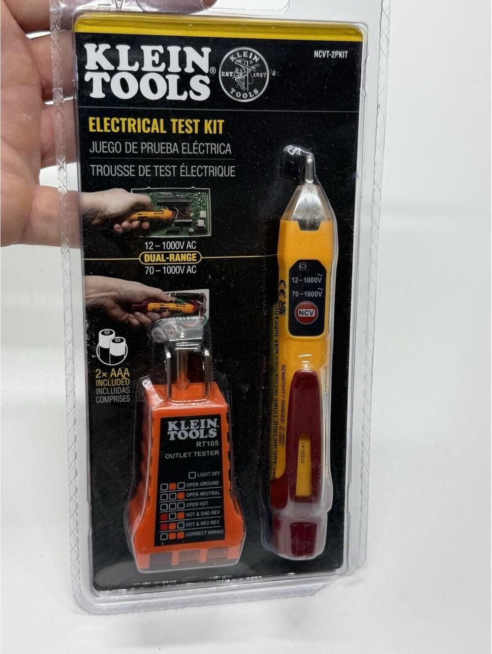 Klein Tools NCVT-2PR 12V - 1000V AV Dual Range Non-Contact Voltage Tester | 3243